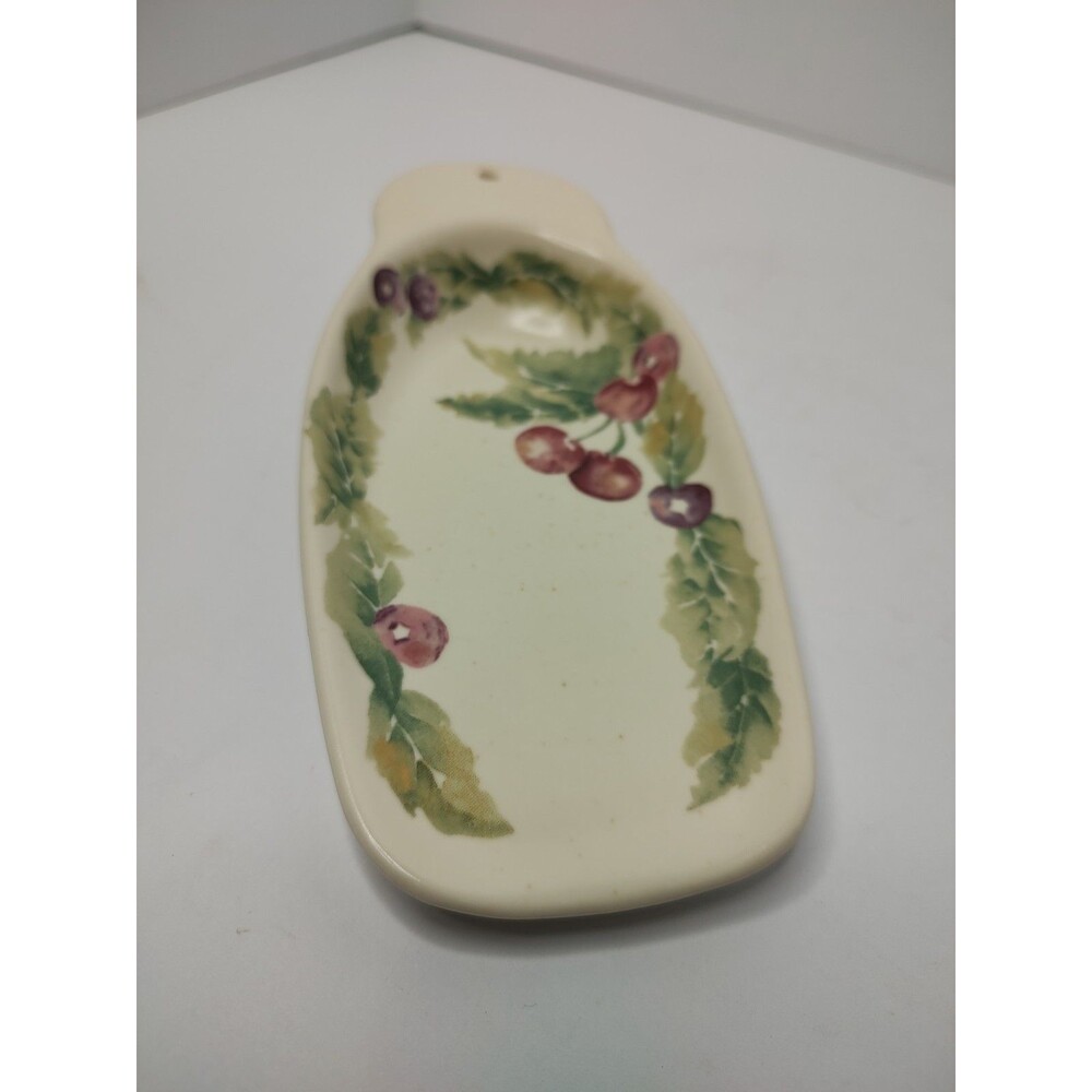 Pfaltzgraff Jamberry Ceramic Butter Scoot /Spoon Rest -7 1/2"